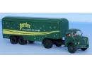 BREKINA (SAI2557) HO - Tracteur BERLIET TLR 8 avec semi remorque Perrier ep III