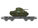 REE WBA 001 HO - Wagon Porte-char SSyw Ep.IIIa SNCF avec Sherman WBA001S