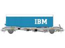 REE Modles WB-347 HO - Wagon KANGOUROU Ep.IV + Remorque ''IBM'' tl simple