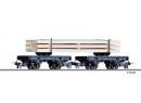 TILLIG 05918 HOe - 2 wagons traverse pivotante avec chargement