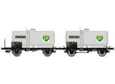 REE Modeles WB456 HO - SET de 2 Wagons Citernes Ep.III SNCF avec Plaque Mtal BP