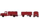 REE CB070 HO - Camion Willeme Citerne  vin + remorque rouge