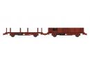REE MODELES WB485 - SET de 2 Wagonnets de Draisine (Plat  ranchers + Tombereau) Ep.III SNCF