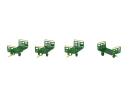 REE Modèles XB 031 HO - Set de 4 chariots de Poste tubes ep IV/V (XB031)