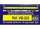 REE MODELES VB222 HO - VOITURE UIC Couchette Ep IV Vert Logo jaune encadréSNCF