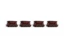 ROCO 67076 HO - Coffret de quatre wagons pour le transport de minerai ep III/IV SJ