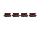 ROCO 67076 HO - Coffret de quatre wagons pour le transport de minerai ep III/IV SJ