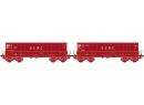 LS MODELS 32302 HO -  Ensemble de 2 wagons  minerai DMH ep V SNCB  - SCRC