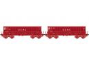 LS MODELS 32302 HO -  Ensemble de 2 wagons  minerai DMH ep V SNCB  - SCRC