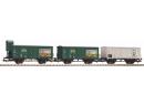 PIKO 58398 HO - Set de 3 wagons bire ep III DB