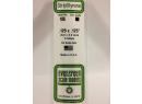 EVERGREEN 186 OPAQUE WHITE POLYSTYRENE STRIP 3.2 X 3.2 MM  6 u