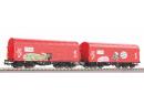 PIKO 58257 HO - Set de 2 wagons Shimms ep VI NS