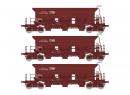 REE Modeles WB749 HO - COFFRET de 3 wagons trmie  BALLAST T1 Uas SNCF Ep. III-IV