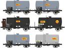 REE Modles WB722 HO - Coffret de wagons citerne SHELL ep III SNCF