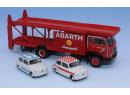 Brekina 58479 - Camion Fiat 642 porte autos, Abarth, charg de 2 fiat 600 Abarth