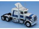 Brekina 85714 HO - Tracteur Peterbilt 359, blanc et bleu