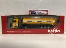HERPA HO - Tracteur routier MAN avec semi remorque citerne HEIBO