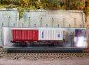 ELECTROTREN 1561K HO - Plat type Lgs avec 2 containers DELMAS ep IV SNCF