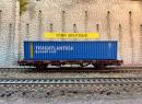 ELECTROTREN 1551 HO - plat Lgs avec container TRASATLANTICA ep IV RENFE