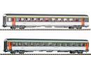 PIKO 97309 HO - Set de 2 voitures corail A9u et B11tu ep V SNCF