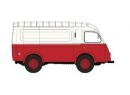BREKINA 14663 HO - Fourgon Renault 1000 kg blanc-rouge