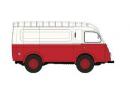 BREKINA 14663 HO - Fourgon Renault 1000 kg blanc-rouge