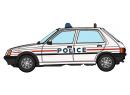 REE Modèles CB-155 - Voiture Peugeot 205 - POLICE