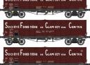 REE Modles WB852 HO - Set de 3 tombereaux ridelles hautes de Clamecy ep III SNCF