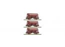 FLEISCHMANN 830358 N - Set de 3 wagons  toit pivotant, ep V DB AG