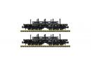 FLEISCHMANN 846608 N - Coffret de 2 wagons plats chags de poutres ep III NS