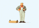 PREISER 28138 HO - Homme en salopette tenant une bouteille