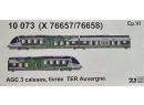 LS MODELS 10073 HO - AGC 3 caisses livre TER Auvergne ep IV SNCF - X76657 - 76658