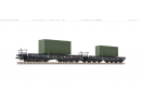 LILIPUT 230170 HO - Couplage de 2 wagons charge lourde avec chargement ep II DRB