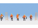 NOCH 15022 HO - 5 pompiers avec 2 chelles