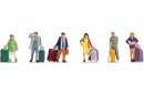 NOCH 15223 HO - Voyageurs 6 personnes avec valises