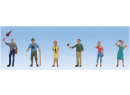NOCH 15472 HO - Groupe de 6 touristes avec appareil photo
