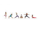 NOCH 15888 HO - 6 personnages faisant du yoga