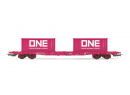 JOUEF HJ6261 HO - TOUAX Plat Sgss avec 2 containers 20p ONE ep VI