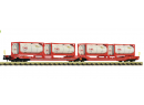 FLEISCHMANN 6660054 N - Double wagon poche T300e ÖBB