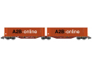 REE Modèles NW231 N - Wagon Sggmrss 90 TOUAX avec 2 conteneurs 45 pieds A2B-online, Ep.VI