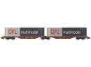 REE Modles NW234 N - Wagon Sggmrss 90 TOUAX a 2 conteneurs 45pieds CFL multimodal, Ep.VI