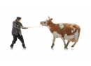 ARTITEC 580531 HO - La vache et le prisonnier - agriculteur avec vache rcalcitrante