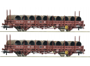 ROCO 6600119 HO - Set de 2 wagons  ranchers pivotants, type Ks ep IV SNCF