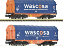 FLEISCHMANN 6660105 N - Coffret de 2 wagons  bche coulissante, Wascosa