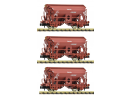 FLEISCHMANN 6660071 N - Set de 3 wagons trmie  toit pivotant Tdsg ep IV DR