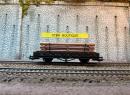PIKO 72057 HO - Plaat rideelles basses charg de tubes ep III SNCF