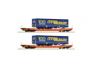 Roco 6600064 HO - Coffret de wagons avec deux wagons-poches, type Sdgnss