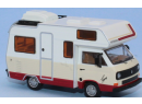 BREKINA 33975 HO - VW T3 Gipsy camping car, blanc/beige clair/rouge, 1983