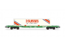 JOUEF HJ6277 - Wagon porte container 3 SUISSES ep IV SNCF