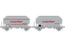 REE MODELES WB896 HO - Coffret de deux wagons craliers FRANGECO - MONFER France - poque IV-V SNCF